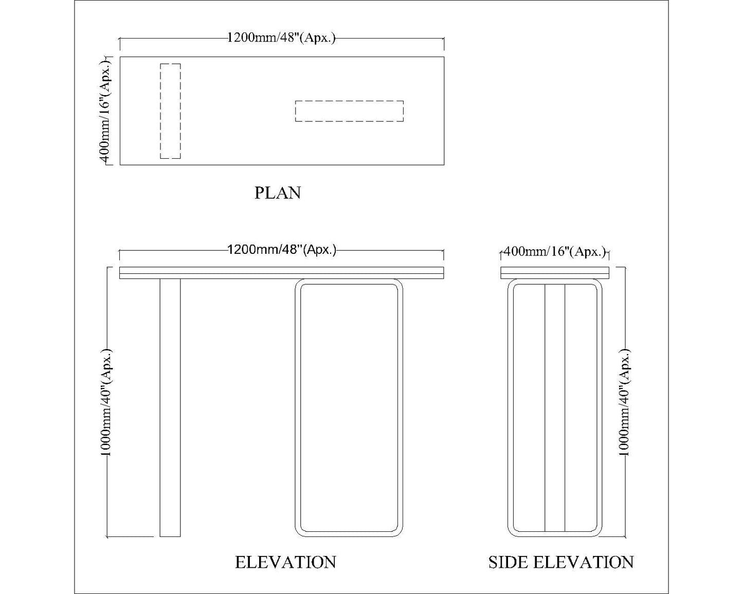 Console Table Design, Console For Enterance, Designer Console Table, Console With Golden Legs, Console - VT12159