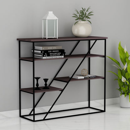 Console Table, Entrance Table, Console Table with Wood & Black Color, Table with open shelf, Console Table - VT12165