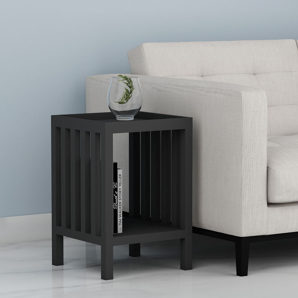 End Table, End Table with Dark Grey Color, Side Table with open shelf, End Table with Living Room, End Table - VT12170