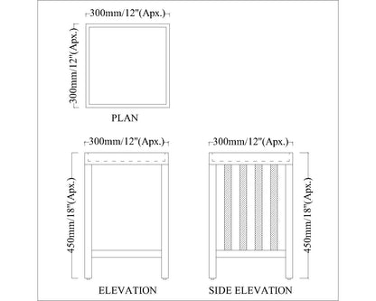 End Table, End Table with Dark Grey Color, Side Table with open shelf, End Table with Living Room, End Table - VT12170