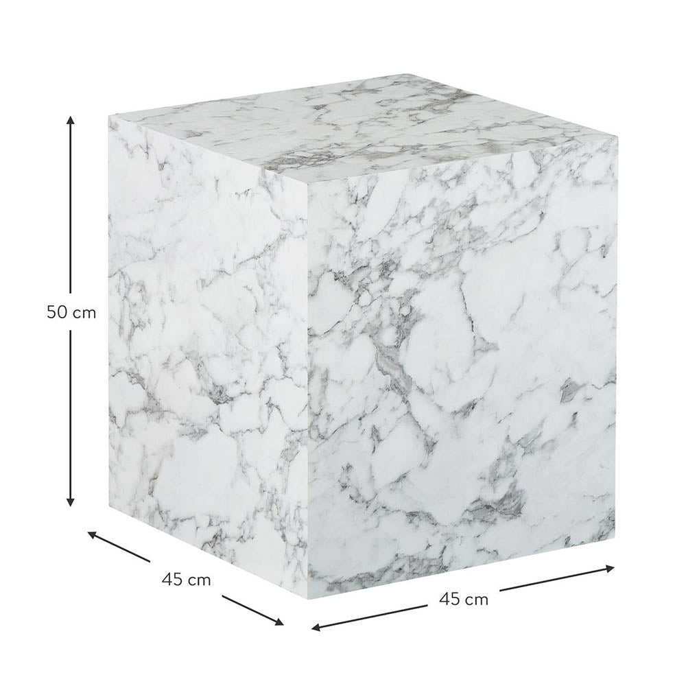 Side Table, (BI2817) Side table with White Marble Finish, Side table - VT12189