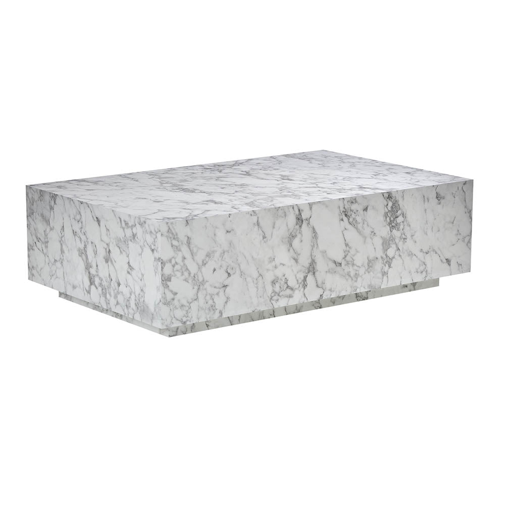 Coffee Table, (BI2823) Coffee table with White Marble Finish, Coffee Table - VT12194