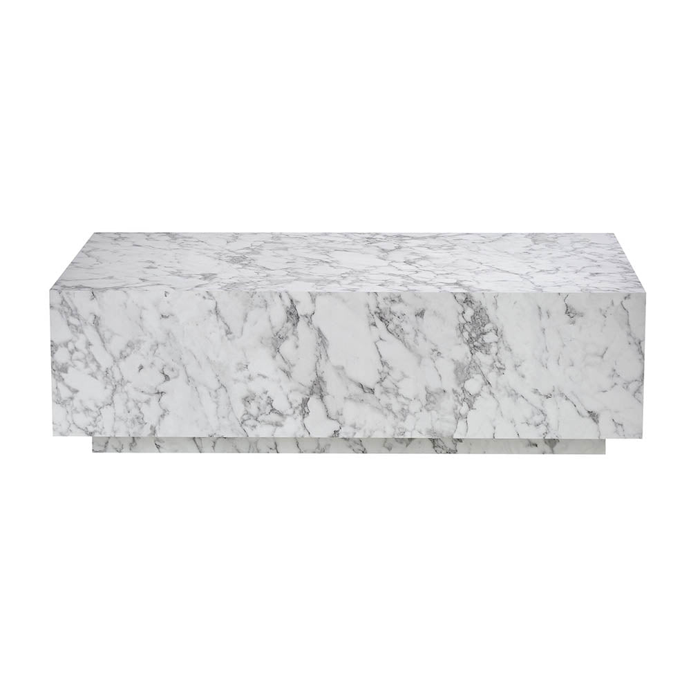 Coffee Table, (BI2823) Coffee table with White Marble Finish, Coffee Table - VT12194