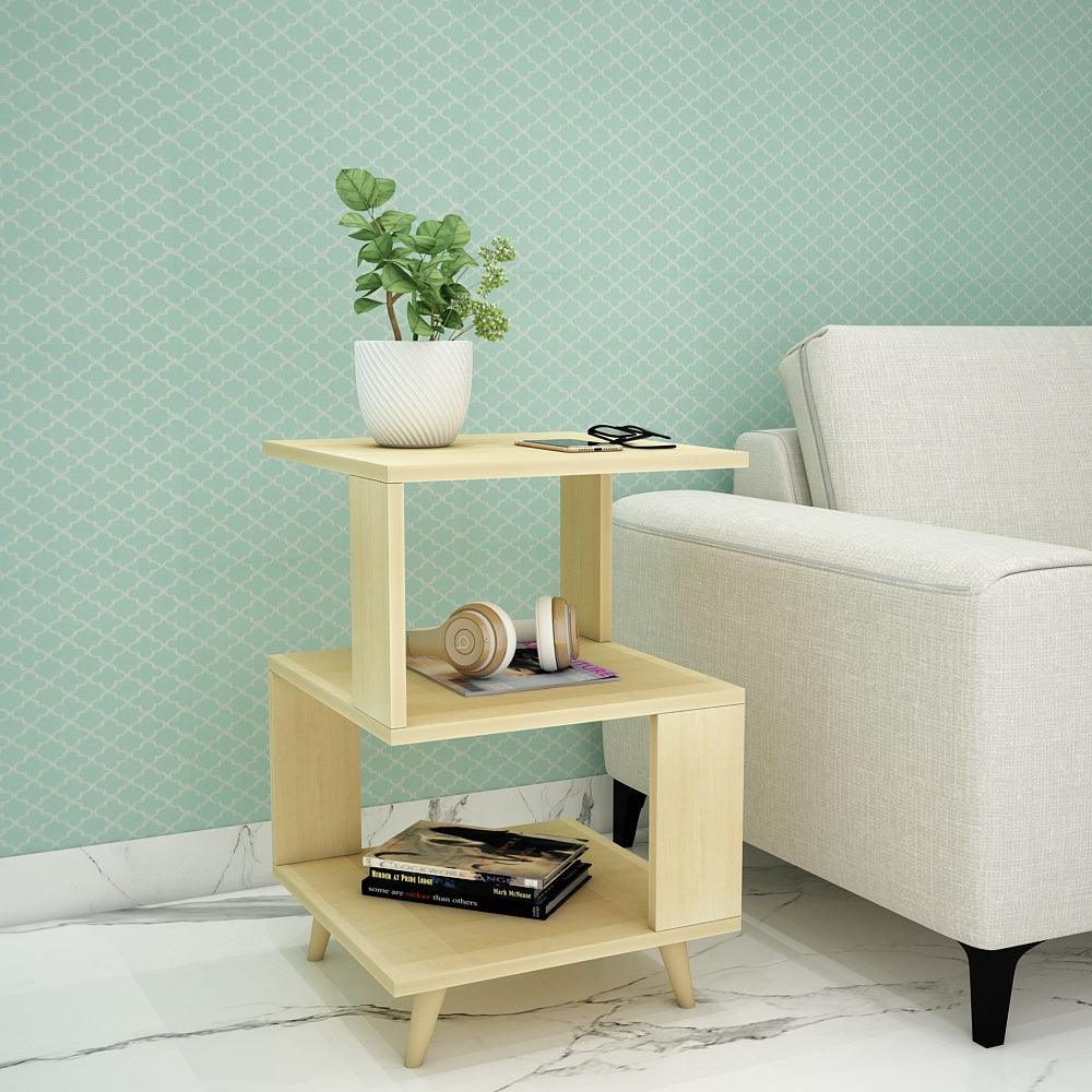 End Table, Side Table, Wooden End Table with Open Shelf, End Table - VT12201