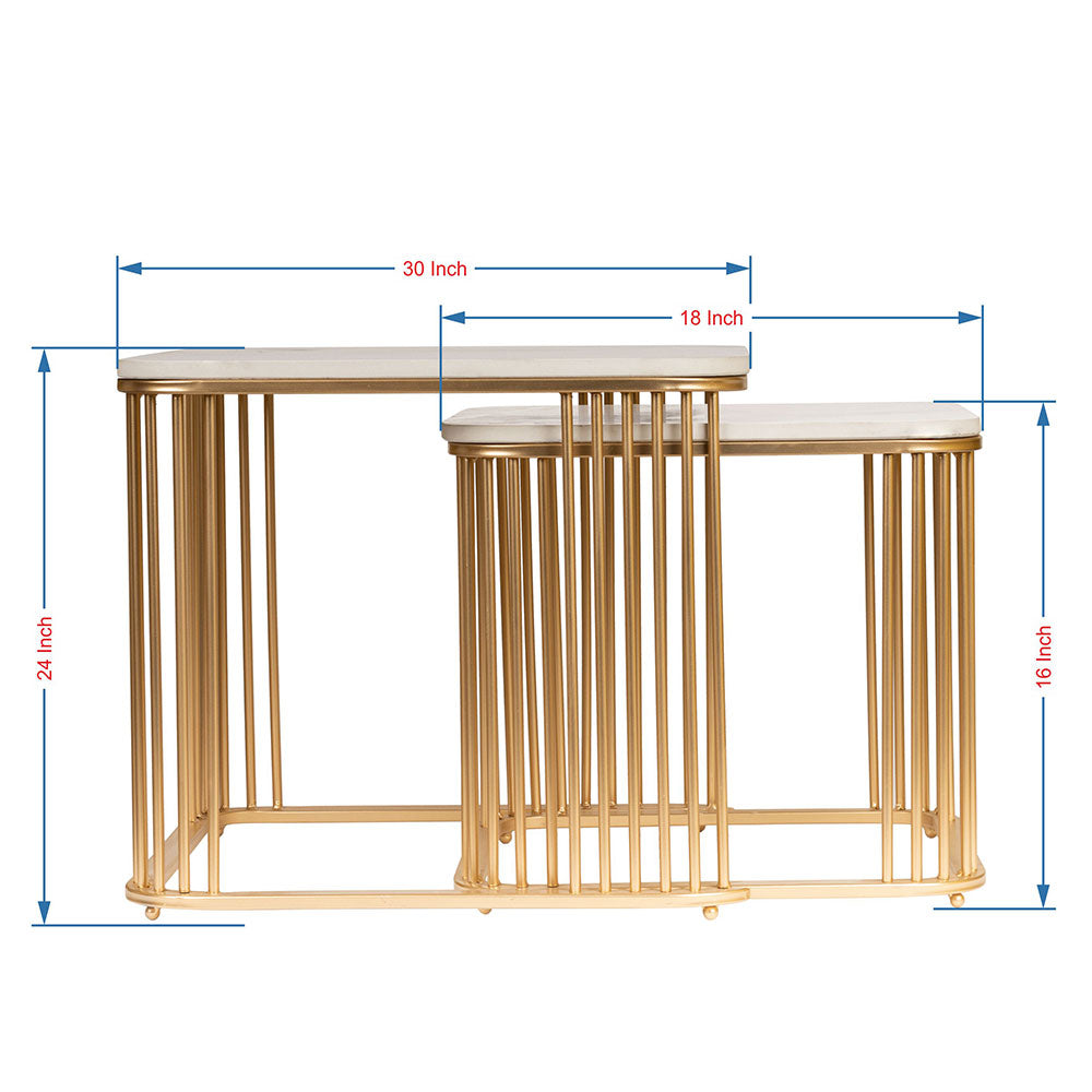 Nesting Table, UAF002(UA OVERSEAS), Square Classic Gold Nesting Table , Nesting Table - VT12203