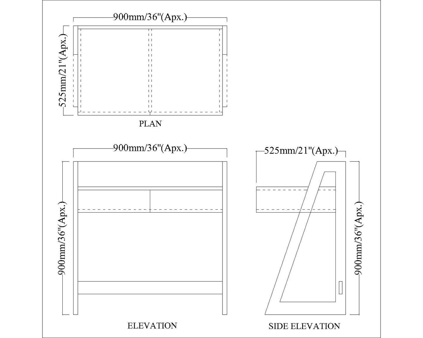 Kids Study Table, Light Blue & Pine Wood Study Table, Study Table with Drawer, Study Table - VT12206