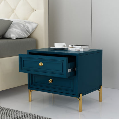 Bedside Table, Nightstand Table, Turquoise Blue Color Bedside Table, Side Table with Drawer, Bedside Table - VT12209