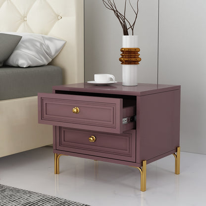 Bedside Table, Nightstand Table, Dusty Pink Color Bedside Table, Side Table with Drawer, Bedside Table - VT12210