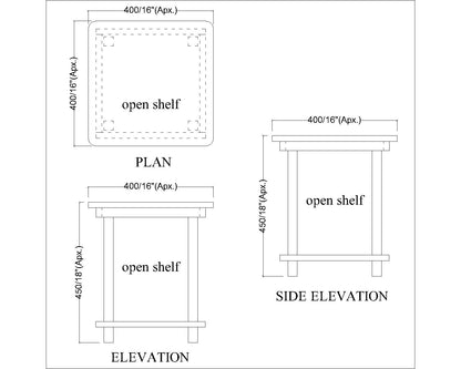 End Table, Side Table, White Color Table, End Table - VT12216