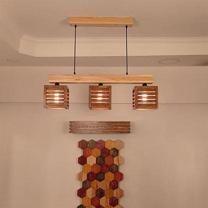 Hanginig light, Hanginig light with Light & Dark Brown Color, Hanginig light in Wood, Hanginig light for Home, Hanginig light - VT14022