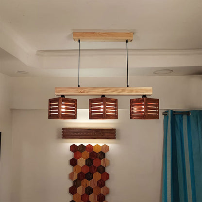 Hanginig light, Hanginig light with Light & Dark Brown Color, Hanginig light in Wood, Hanginig light for Home, Hanginig light - VT14022