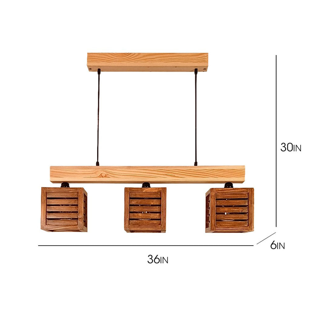 Hanginig light, Hanginig light with Light & Dark Brown Color, Hanginig light in Wood, Hanginig light for Home, Hanginig light - VT14022