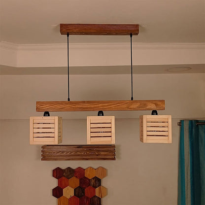 Hanginig light, Hanginig light with Light & Dark Brown Color, Hanginig light in Wood, Hanginig light for Home, Hanginig light - VT14023