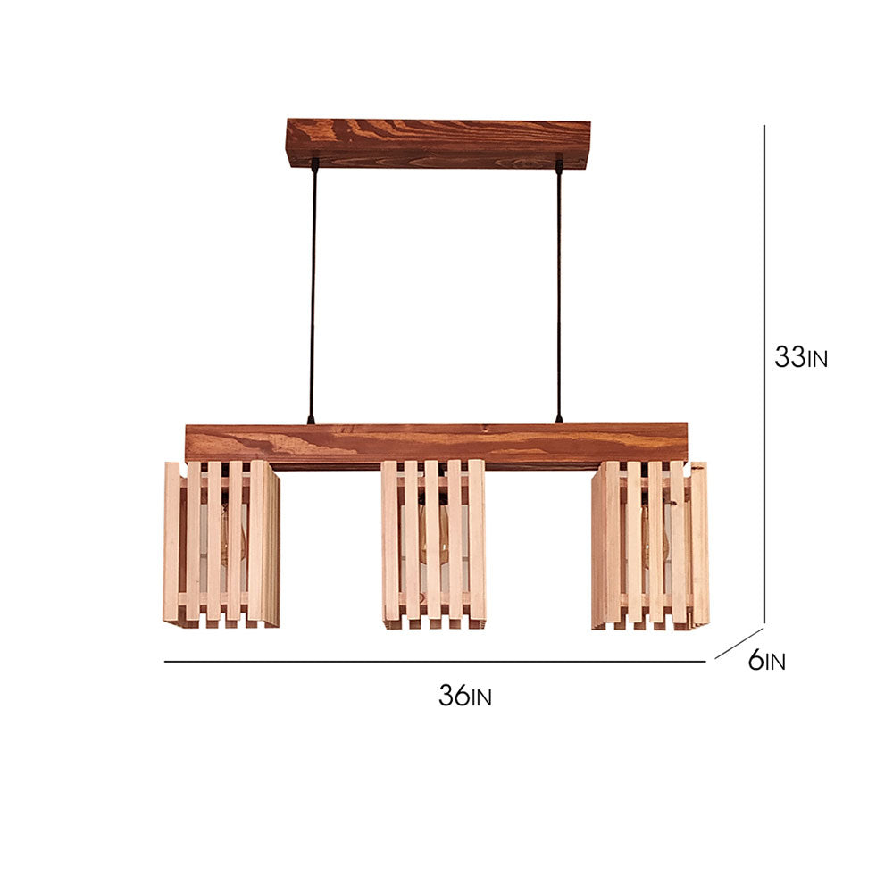 Hanging Light, Hanging Light with Dark & Light Brown Color, Hanging Light in Wood, Hanging Light for Home, Hanging Light - VT14029