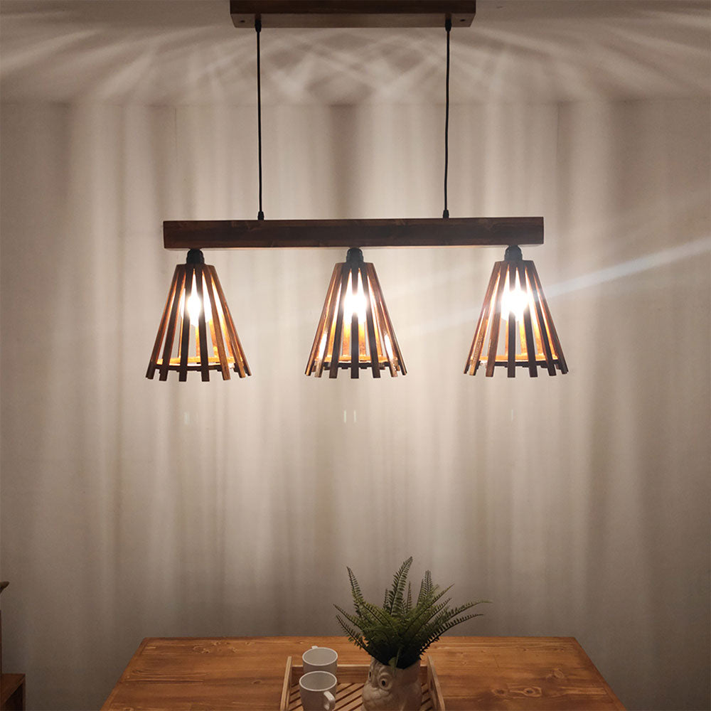 Hanging Light, Hanging Light with Dark Brown Color, Hanging Light in Wood, Hanging Light for Home, Hanging Light - VT14030