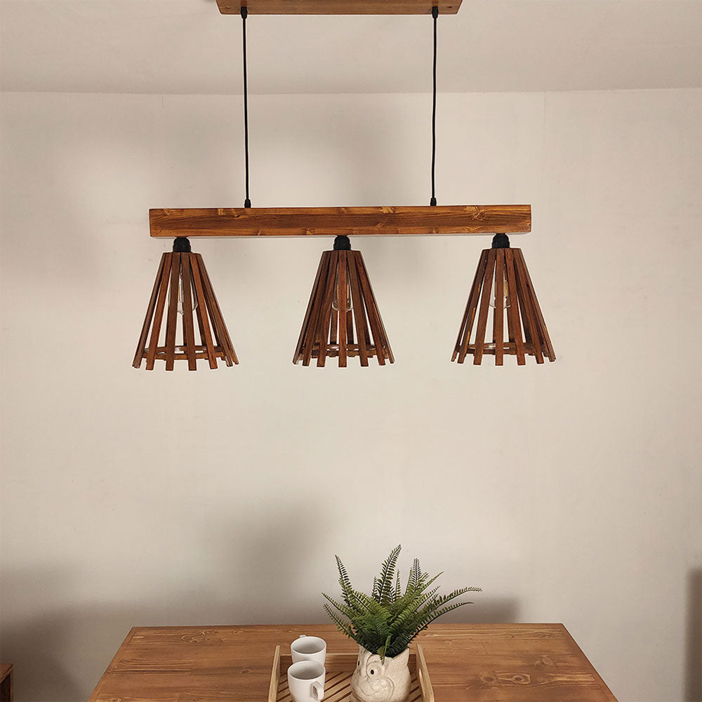 Hanging Light, Hanging Light with Dark Brown Color, Hanging Light in Wood, Hanging Light for Home, Hanging Light - VT14030