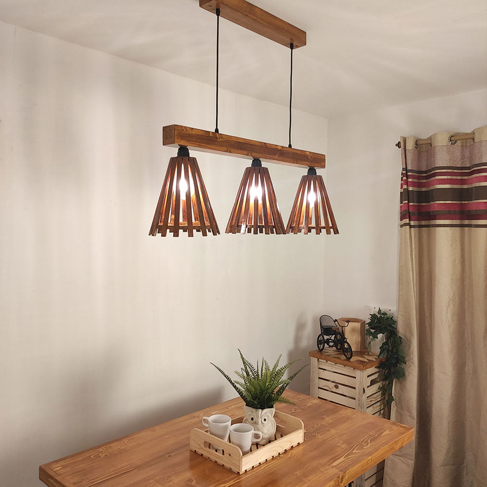 Hanging Light, Hanging Light with Dark Brown Color, Hanging Light in Wood, Hanging Light for Home, Hanging Light - VT14030