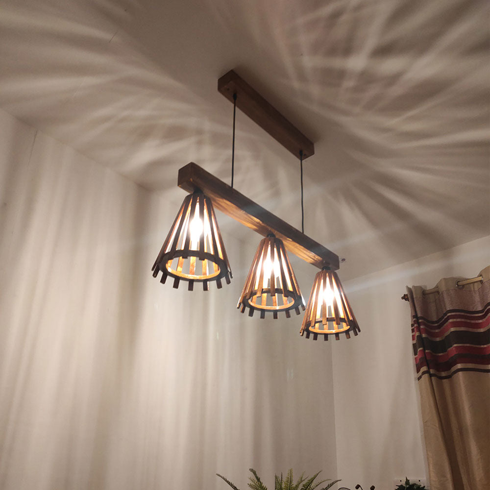 Hanging Light, Hanging Light with Dark Brown Color, Hanging Light in Wood, Hanging Light for Home, Hanging Light - VT14030