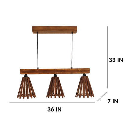 Hanging Light, Hanging Light with Dark Brown Color, Hanging Light in Wood, Hanging Light for Home, Hanging Light - VT14030
