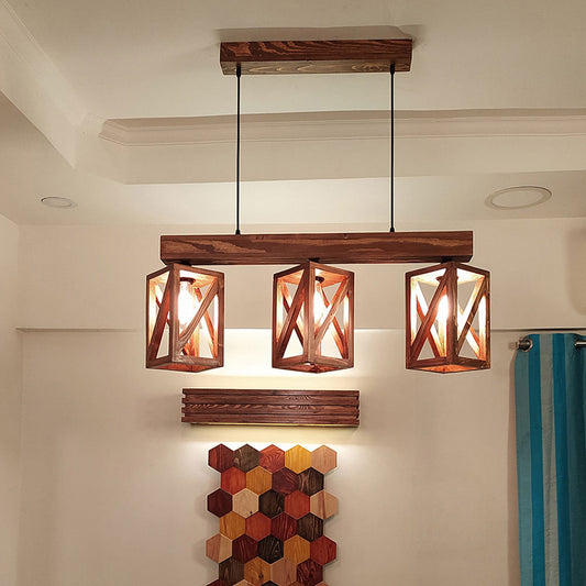 Hanging Light, Hanging Light with Dark Brown Color, Hanging Light in Wood, Hanging Light for Home, Hanging Light - VT14031