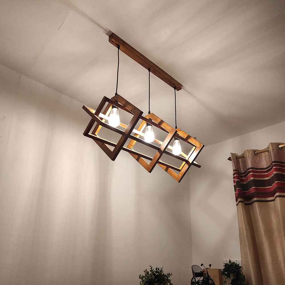 Hanging Light, Hanging Light with Dark Brown Color, Hanging Light in Wood, Hanging Light for Home, Hanging Light - VT14032