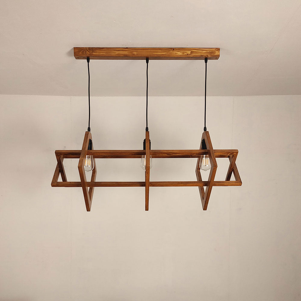 Hanging Light, Hanging Light with Dark Brown Color, Hanging Light in Wood, Hanging Light for Home, Hanging Light - VT14032