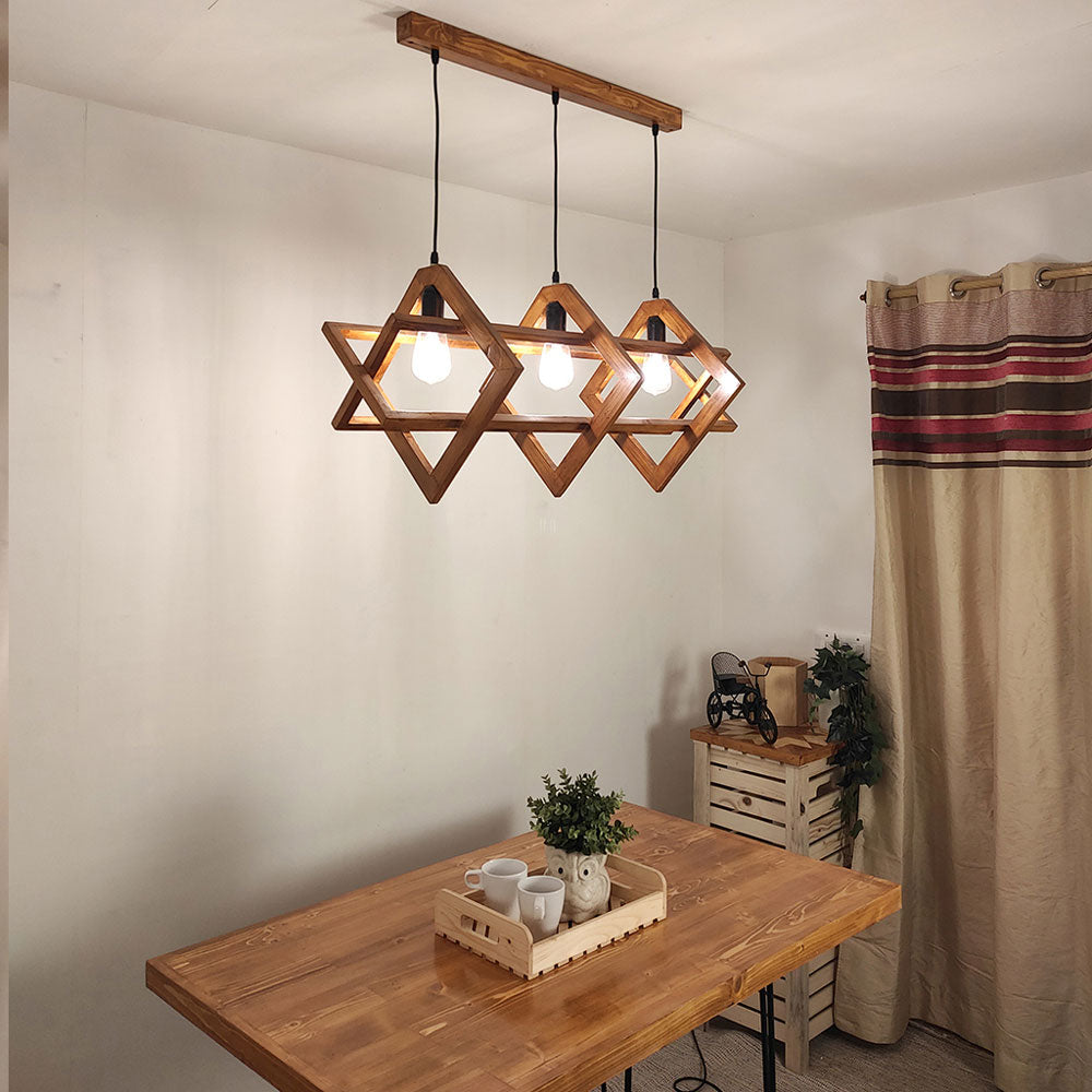 Hanging Light, Hanging Light with Dark Brown Color, Hanging Light in Wood, Hanging Light for Home, Hanging Light - VT14032