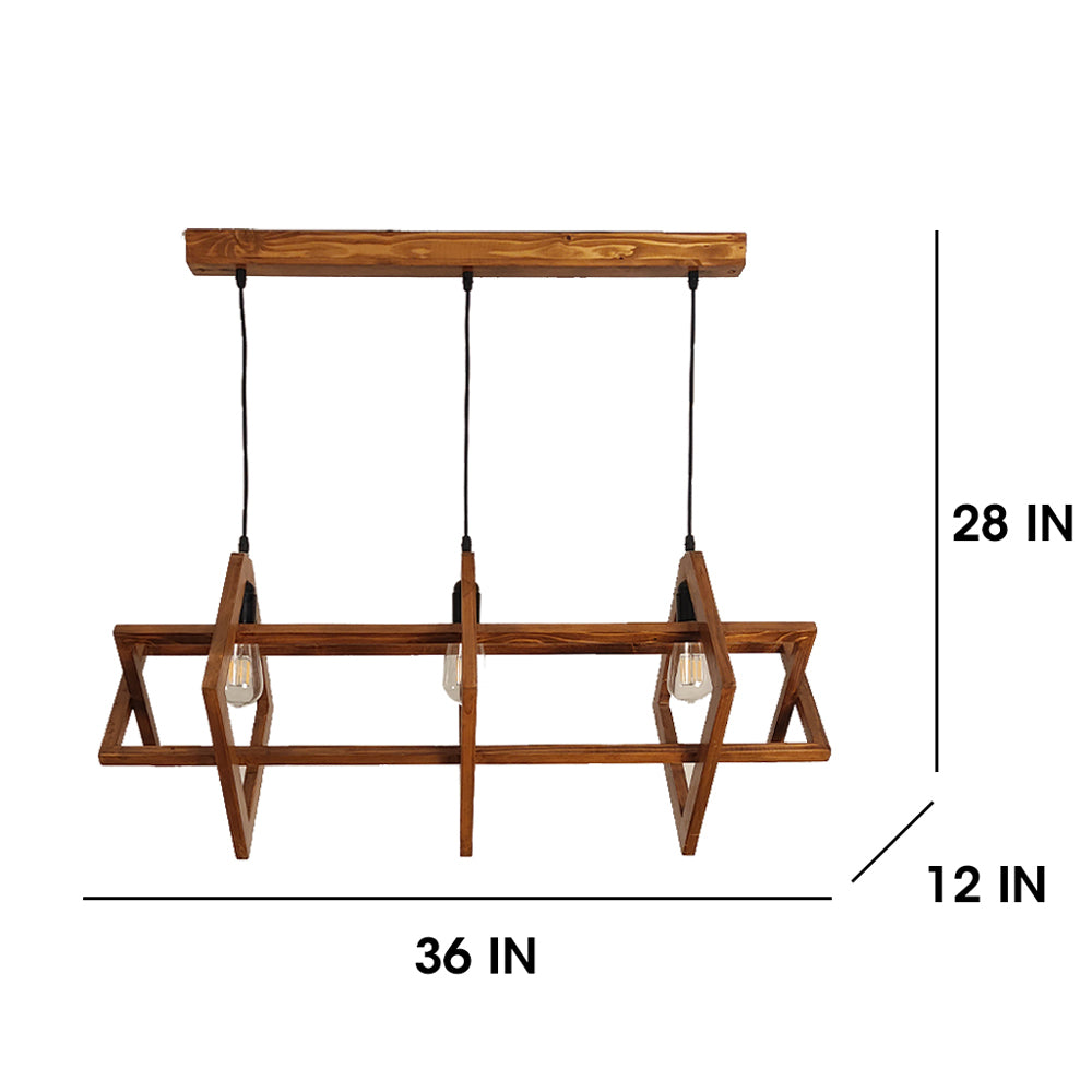 Hanging Light, Hanging Light with Dark Brown Color, Hanging Light in Wood, Hanging Light for Home, Hanging Light - VT14032