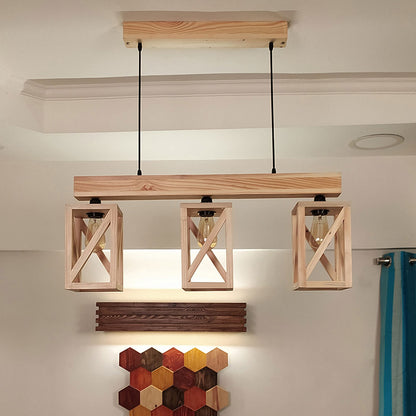 Hanging Light, Hanging Light with Light Brown Color, Hanging Light in Wood, Hanging Light for Home, Hanging Light - VT14033