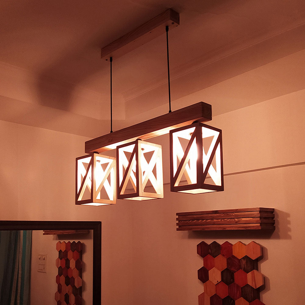 Hanging Light, Hanging Light with Light Brown Color, Hanging Light in Wood, Hanging Light for Home, Hanging Light - VT14033