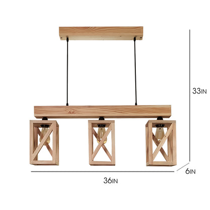 Hanging Light, Hanging Light with Light Brown Color, Hanging Light in Wood, Hanging Light for Home, Hanging Light - VT14033