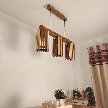 Hanging Light, Hanging Light with Dark & Light Brown Color, Hanging Light in Wood, Hanging Light for Home, Hanging Light - VT14034