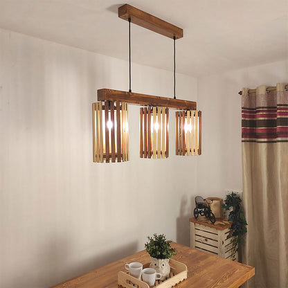 Hanging Light, Hanging Light with Dark & Light Brown Color, Hanging Light in Wood, Hanging Light for Home, Hanging Light - VT14034