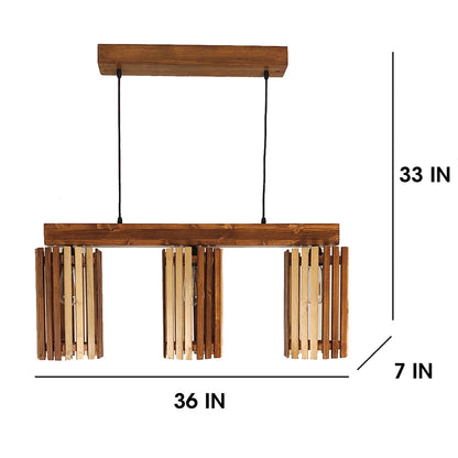 Hanging Light, Hanging Light with Dark & Light Brown Color, Hanging Light in Wood, Hanging Light for Home, Hanging Light - VT14034