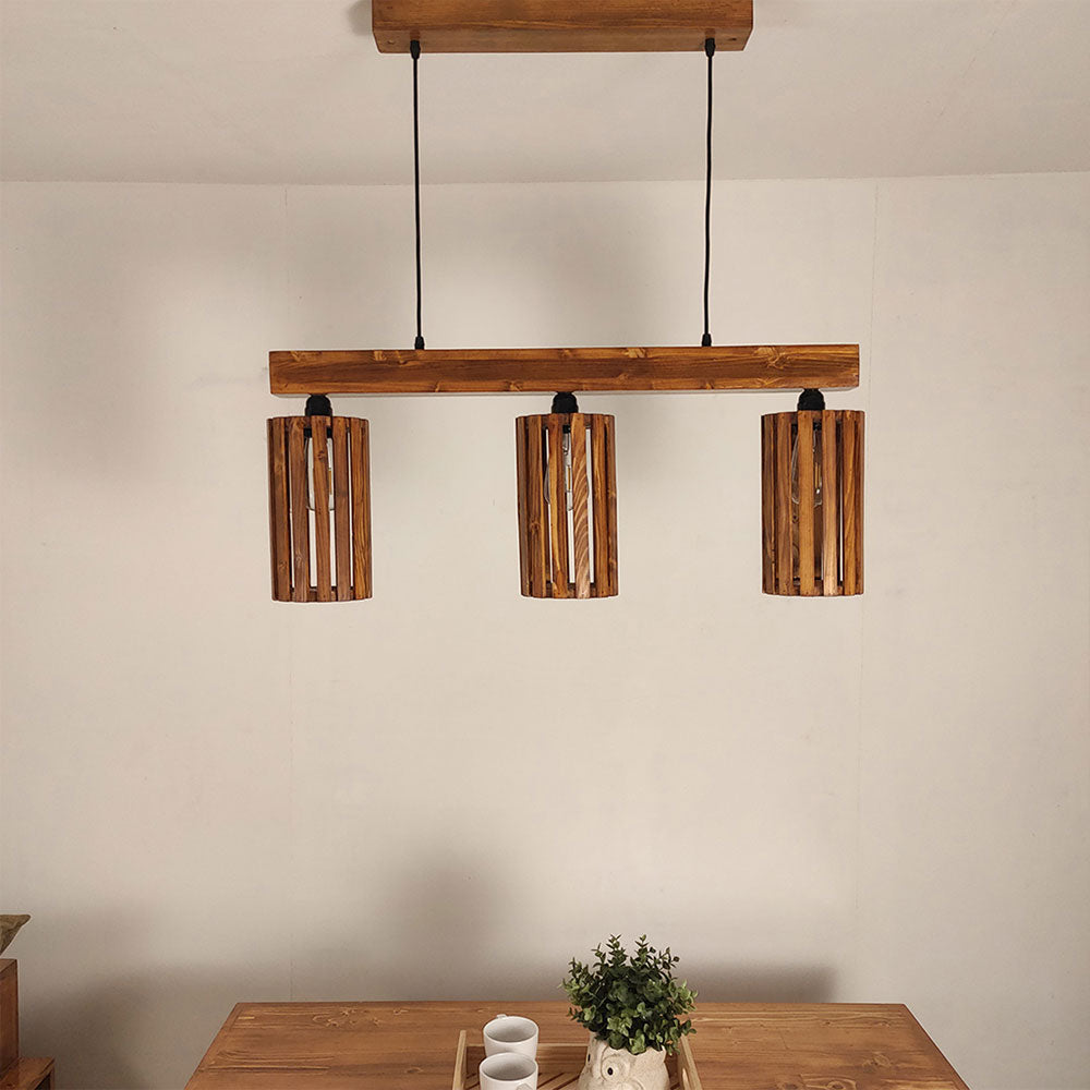 Hanging Light, Hanging Light with Dark Brown Color, Hanging Light in Wood, Hanging Light for Home, Hanging Light - VT14036