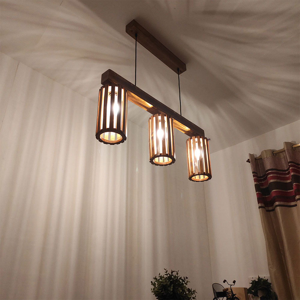 Hanging Light, Hanging Light with Dark Brown Color, Hanging Light in Wood, Hanging Light for Home, Hanging Light - VT14036