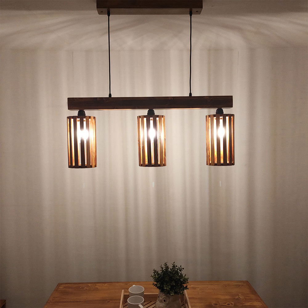 Hanging Light, Hanging Light with Dark Brown Color, Hanging Light in Wood, Hanging Light for Home, Hanging Light - VT14036