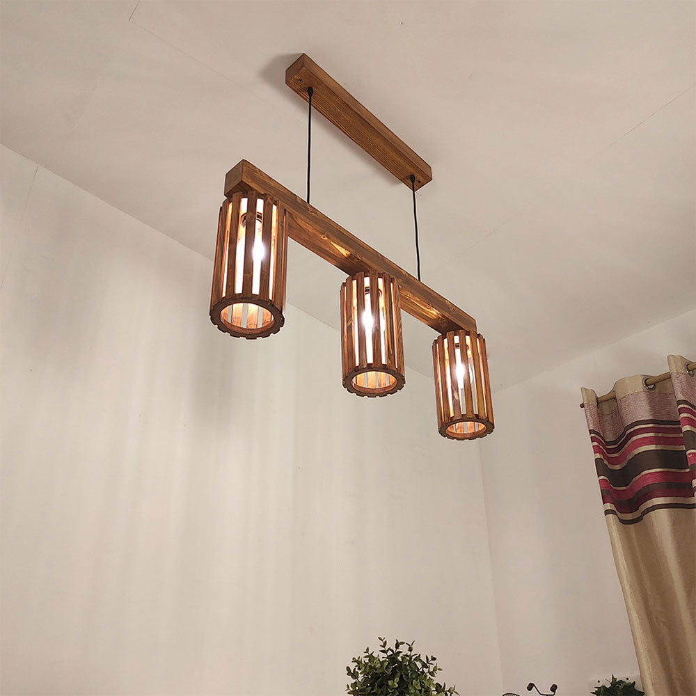 Hanging Light, Hanging Light with Dark Brown Color, Hanging Light in Wood, Hanging Light for Home, Hanging Light - VT14036