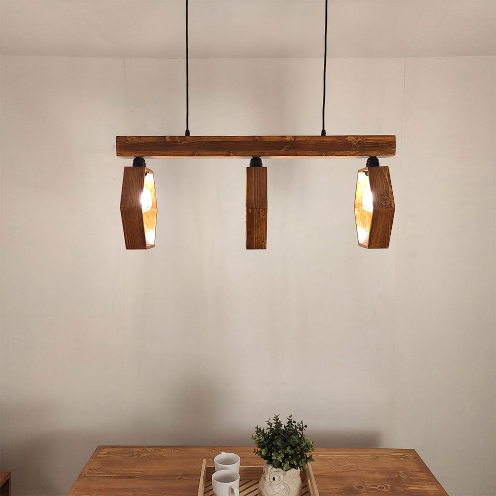 Hanging Light, Hanging Light with Dark Brown Color, Hanging Light in Wood, Hanging Light for Home, Hanging Light - VT14037