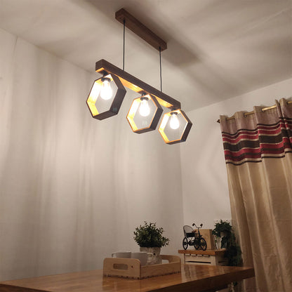 Hanging Light, Hanging Light with Dark Brown Color, Hanging Light in Wood, Hanging Light for Home, Hanging Light - VT14037