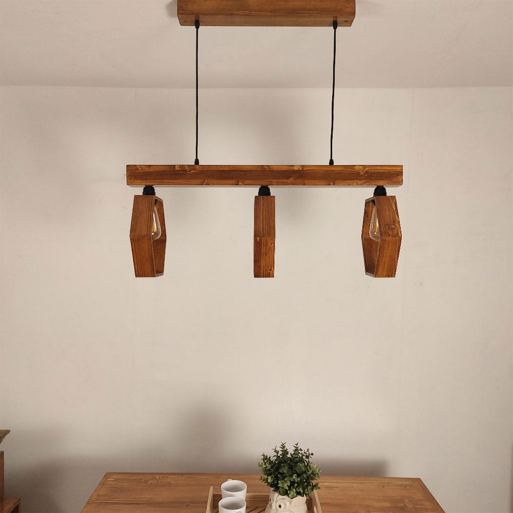 Hanging Light, Hanging Light with Dark Brown Color, Hanging Light in Wood, Hanging Light for Home, Hanging Light - VT14037