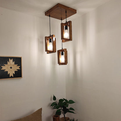 Hanging Light, Hanging Light with  Brown Color, Hanging Light in Wood, Hanging Light for Living & Dining Area, Hanging Light - VT14038