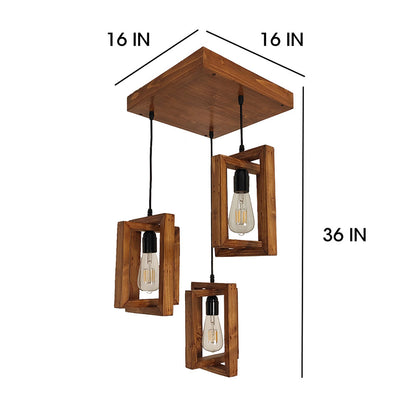 Hanging Light, Hanging Light with  Brown Color, Hanging Light in Wood, Hanging Light for Living & Dining Area, Hanging Light - VT14038