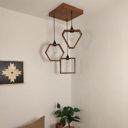 Hanging Light, Hanging Light with  Brown Color, Hanging Light in Wood, Hanging Light for Living & Dining Area, Hanging Light - VT14039