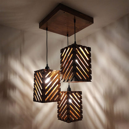 Hanging Light, Hanging Light with  Brown Color, Hanging Light in Wood, Hanging Light for Living & Dining Area, Hanging Light - VT14041