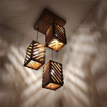 Hanging Light, Hanging Light with  Brown Color, Hanging Light in Wood, Hanging Light for Living & Dining Area, Hanging Light - VT14041