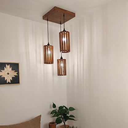 Hanging Light, Hanging Light with  Brown Color, Hanging Light in Wood, Hanging Light for Living & Dining Area, Hanging Light - VT14042