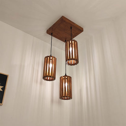 Hanging Light, Hanging Light with  Brown Color, Hanging Light in Wood, Hanging Light for Living & Dining Area, Hanging Light - VT14042