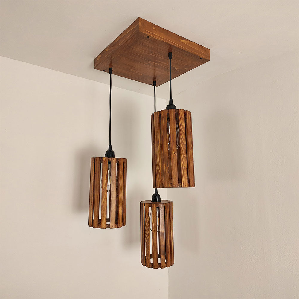 Hanging Light, Hanging Light with  Brown Color, Hanging Light in Wood, Hanging Light for Living & Dining Area, Hanging Light - VT14042