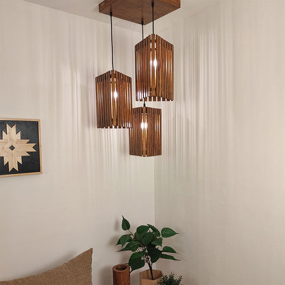 Hanging Light, Hanging Light with  Brown Color, Hanging Light in Wood, Hanging Light for Living & Dining Area, Hanging Light - VT14043